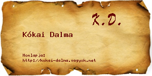 Kókai Dalma névjegykártya